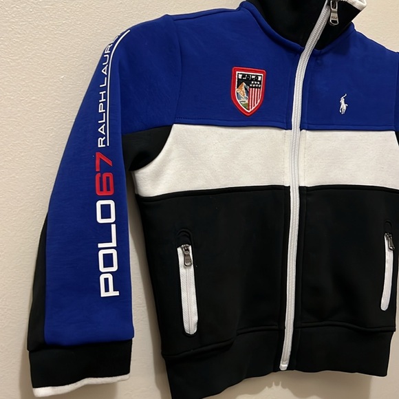 RALPH LAUREN POLO SPORT - 3T TODDLER BOYS FULL ZIP TRACK JACKET EUC LIKE NEW - Picture 3 of 10